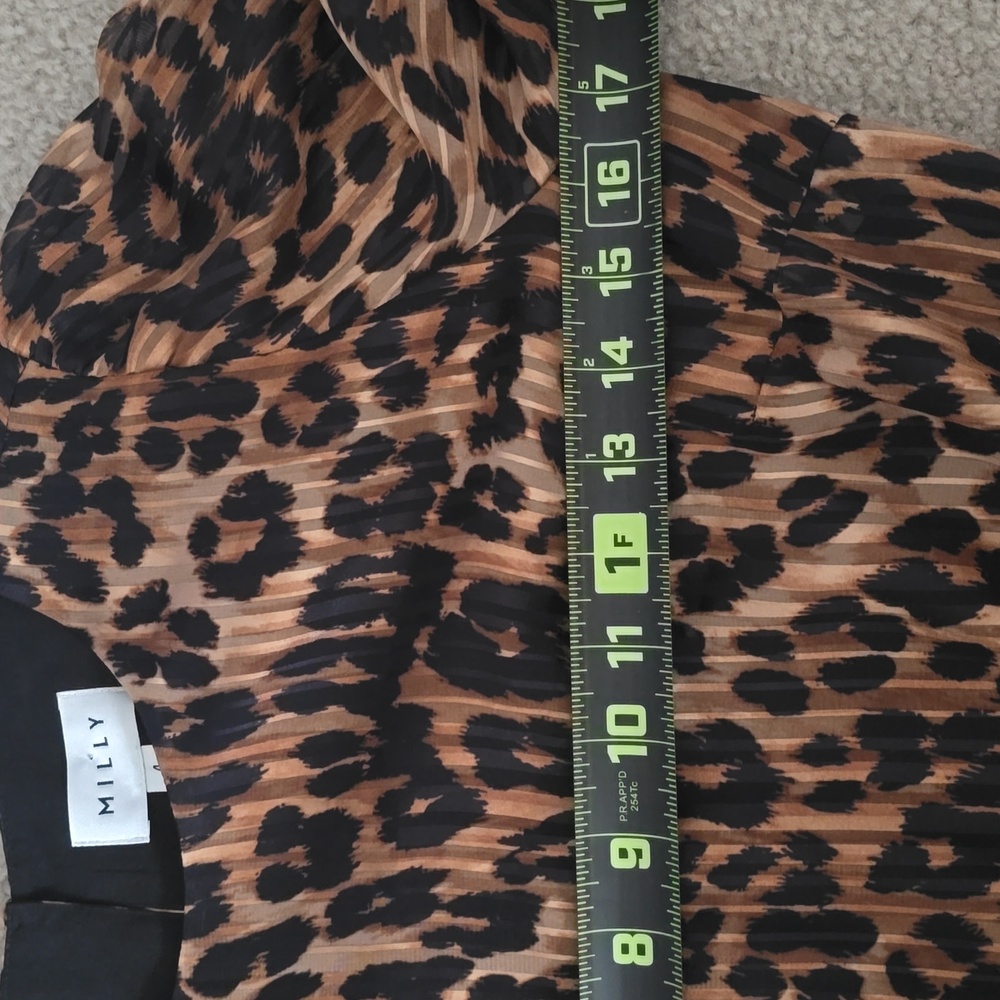 NWOT Milly Elma Burnout Leopard Mini Dress Size 4 - Picture 10 of 11